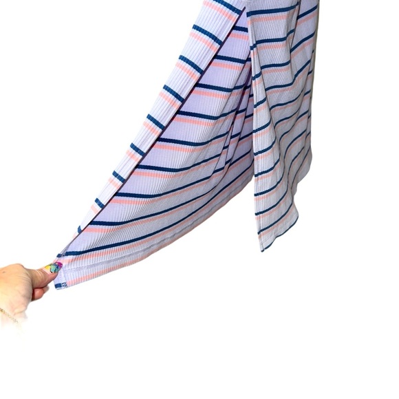 Nike Plus Femme Striped Casual Sporty Maxi Dress Violet Purple Striped - Picture 13 of 13